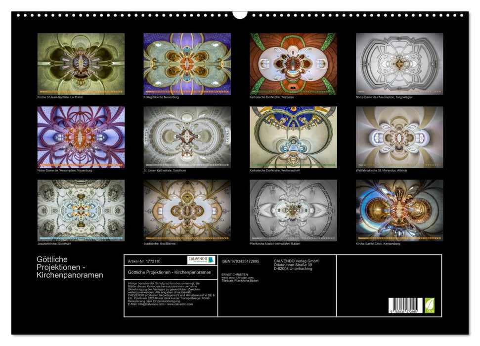 Göttliche Projektionen - Kirchenpanoramen (CALVENDO Wandkalender 2025)