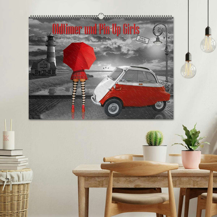 Oldtimer und Pin-Up Girls by Mausopardia (CALVENDO Wandkalender 2025)