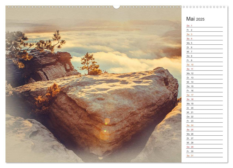 Traumhafte Sächsische Schweiz (CALVENDO Premium Wandkalender 2025)