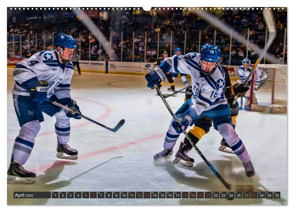 Eishockey - Fairplay und Schlägerei (CALVENDO Premium Wandkalender 2025)