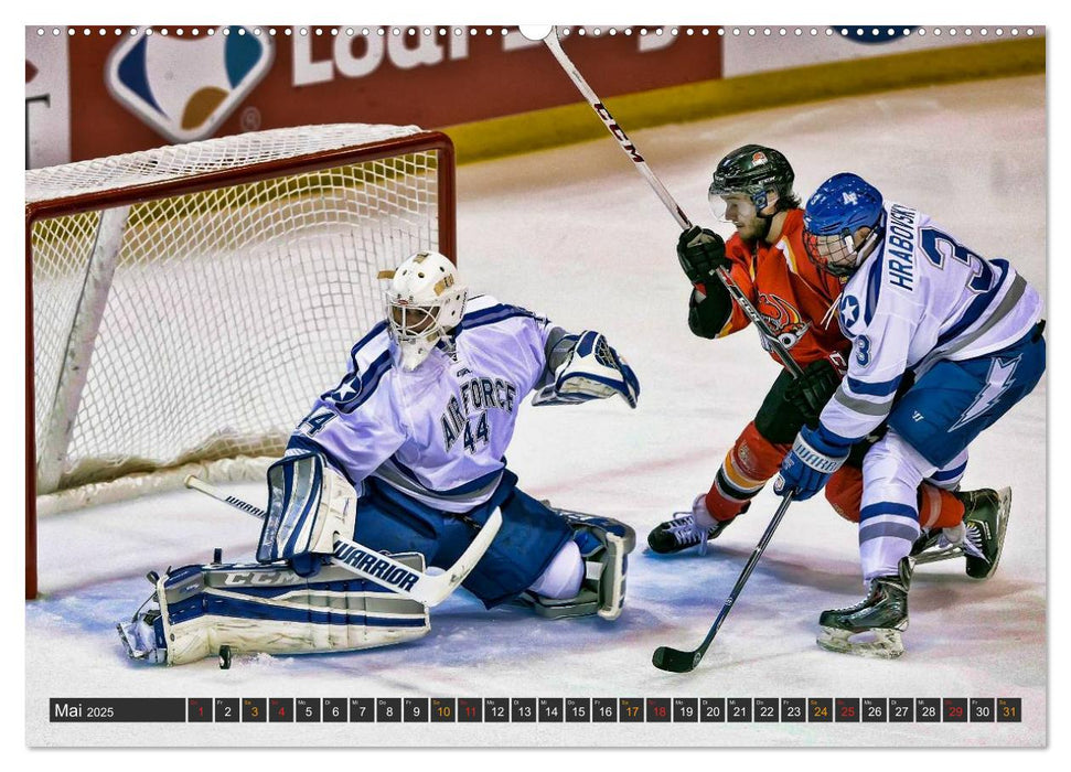 Eishockey - Fairplay und Schlägerei (CALVENDO Premium Wandkalender 2025)