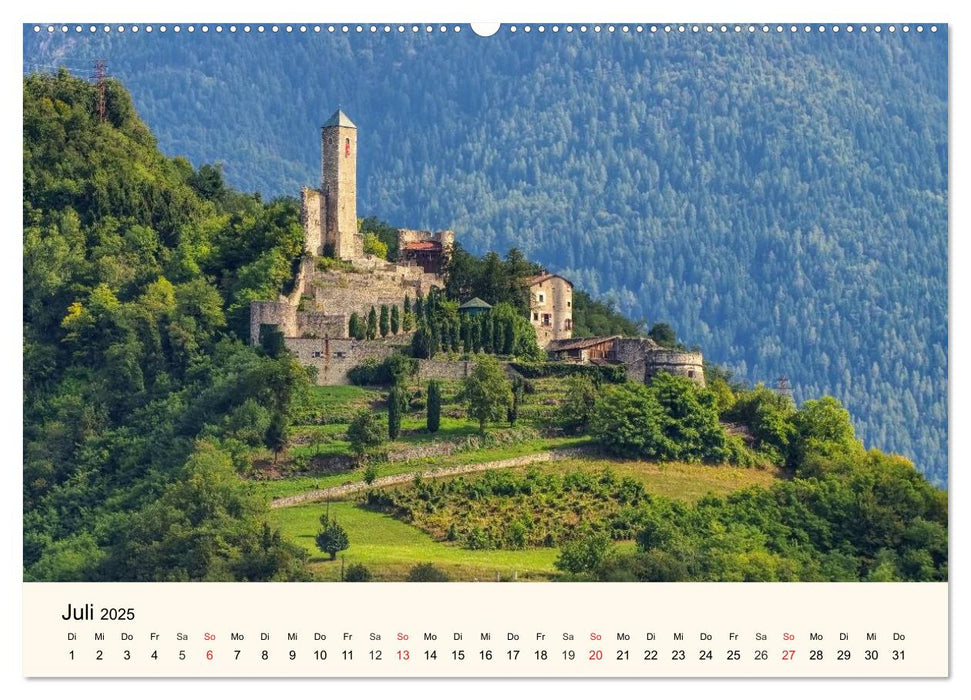 Trentino - Von den Dolomiten bis zum Gardasee (CALVENDO Premium Wandkalender 2025)