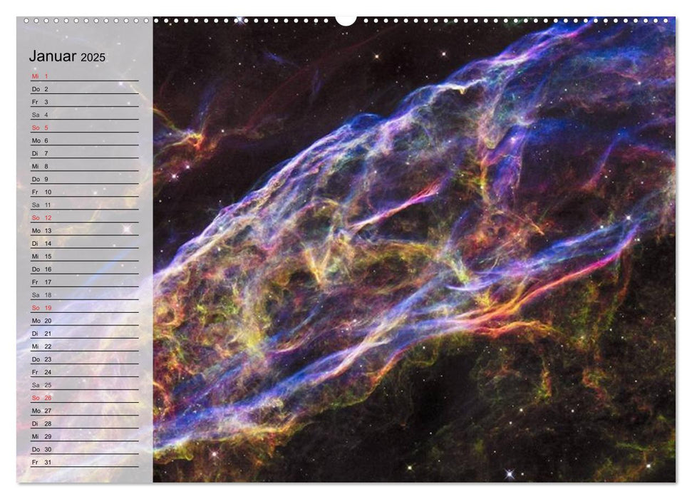 Der Weltraum. Spektakuläre Gasnebel und Galaxien (CALVENDO Premium Wandkalender 2025)