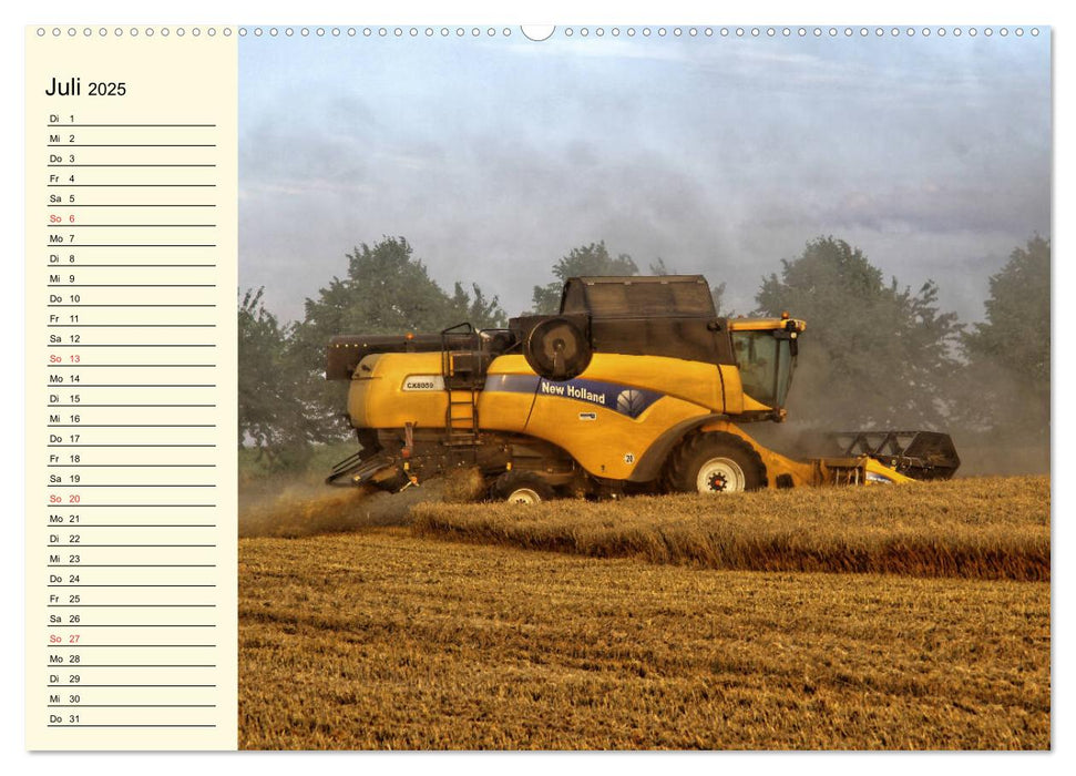 Landwirtschaftliche Maschinen im Einsatz (CALVENDO Premium Wandkalender 2025)