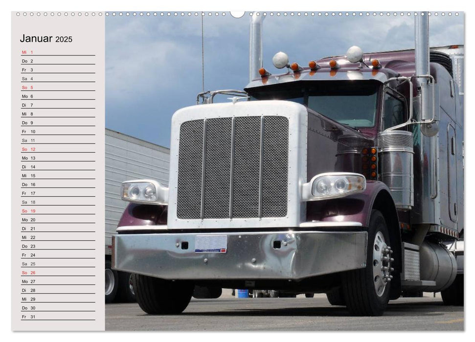 US-Trucks. Faszination Langhauber (CALVENDO Premium Wandkalender 2025)