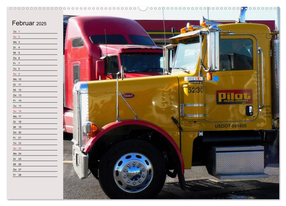 US-Trucks. Faszination Langhauber (CALVENDO Premium Wandkalender 2025)