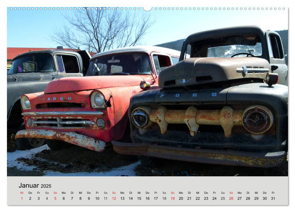 Rostige Autos. Faszination U.S. Wracks (CALVENDO Premium Wandkalender 2025)