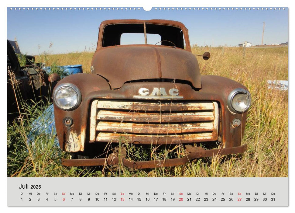 Rostige Autos. Faszination U.S. Wracks (CALVENDO Premium Wandkalender 2025)