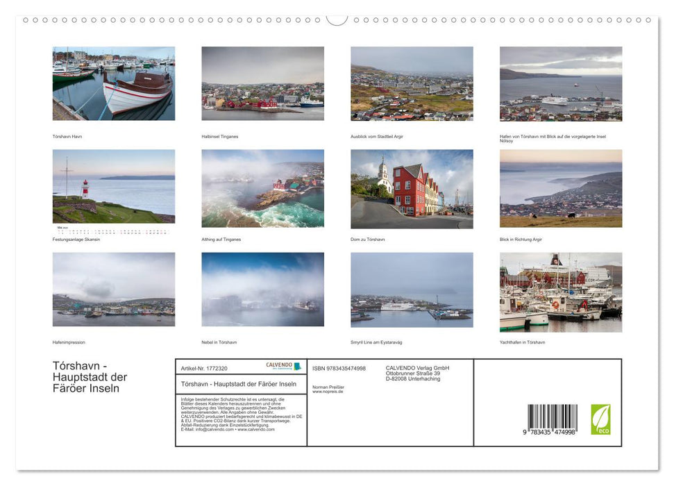 Tórshavn - Hauptstadt der Färöer Inseln (CALVENDO Premium Wandkalender 2025)