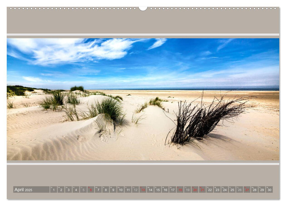 Strandblicke Borkum und Norderney (CALVENDO Premium Wandkalender 2025)