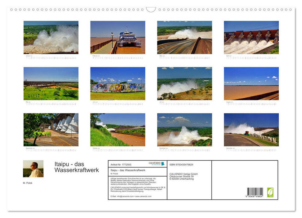 Itaipu - das Wasserkraftwerk (CALVENDO Wandkalender 2025)