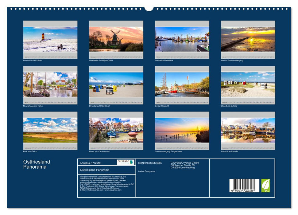 Ostfriesland Panorama (CALVENDO Premium Wandkalender 2025)