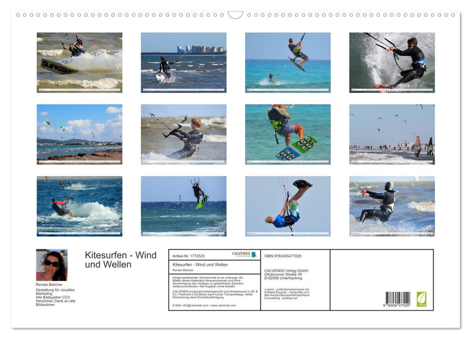 Kitesurfen - Wind und Wellen (CALVENDO Wandkalender 2025)