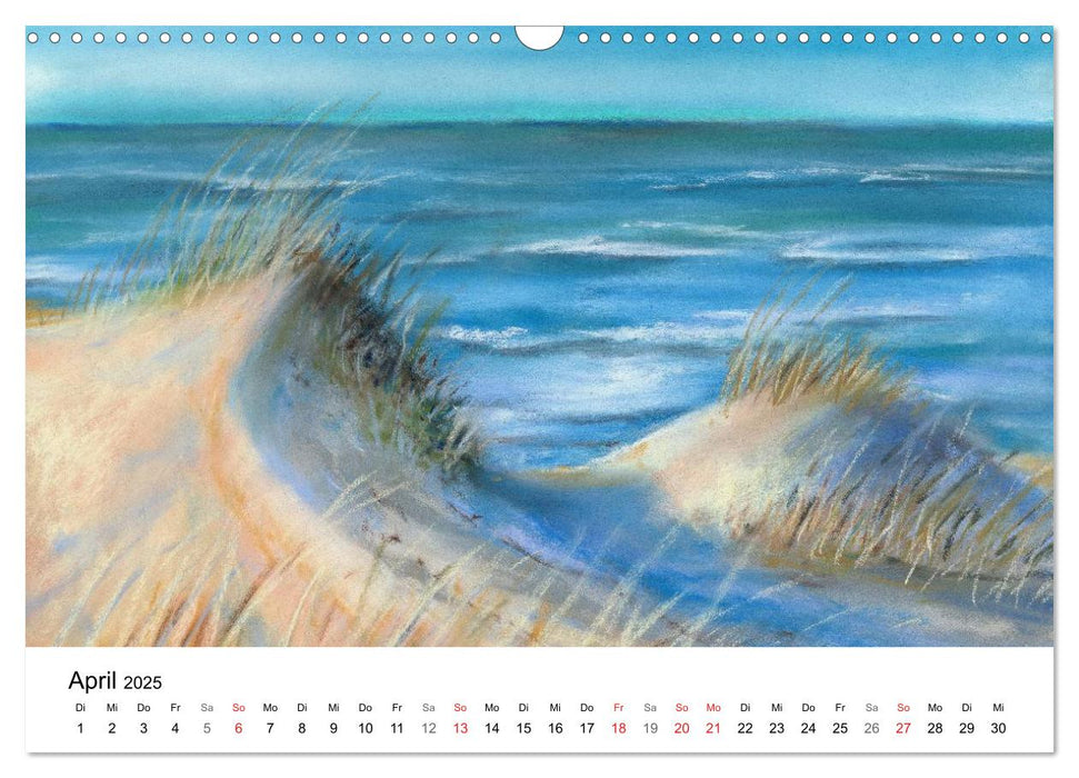 Das Meer in Pastellkreide (CALVENDO Wandkalender 2025)