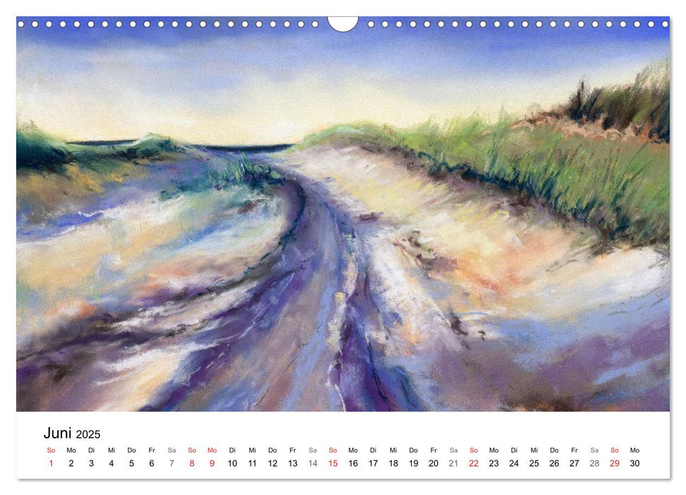 Das Meer in Pastellkreide (CALVENDO Wandkalender 2025)