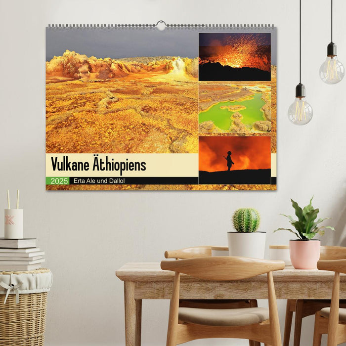 Vulkane Äthiopiens - Erta Ale und Dallol (CALVENDO Wandkalender 2025)