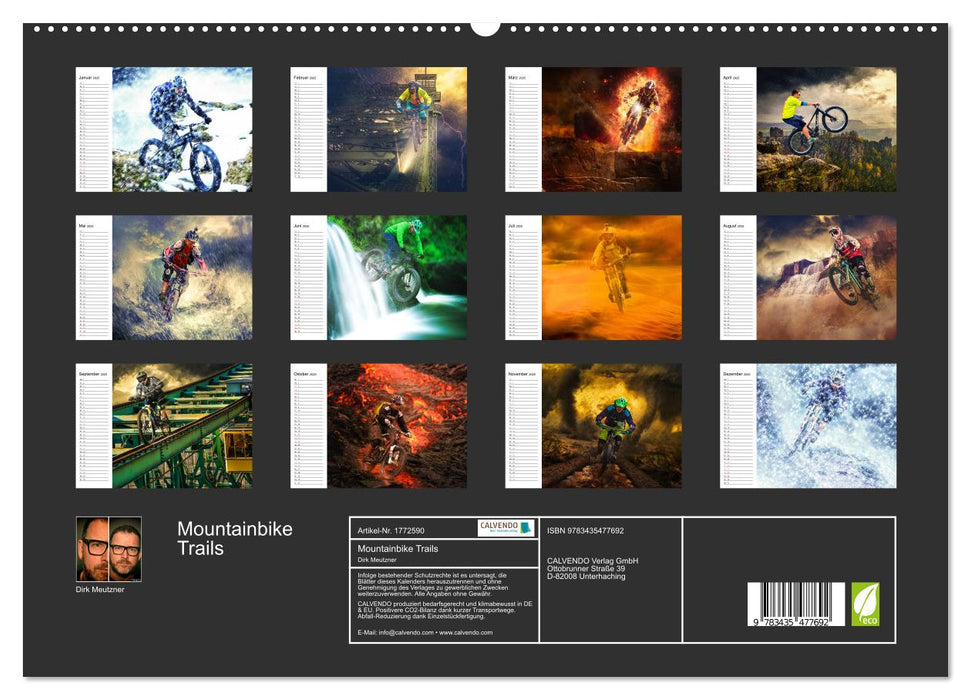 Mountainbike Trails (CALVENDO Premium Wandkalender 2025)