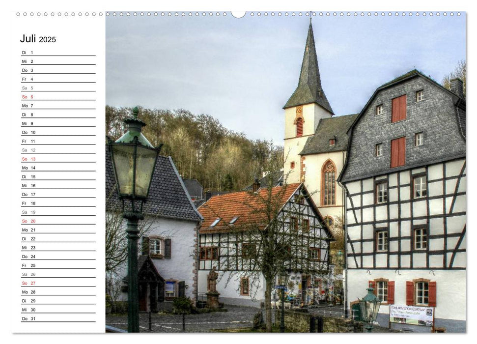 Die schönsten Orte der Eifel (CALVENDO Premium Wandkalender 2025)