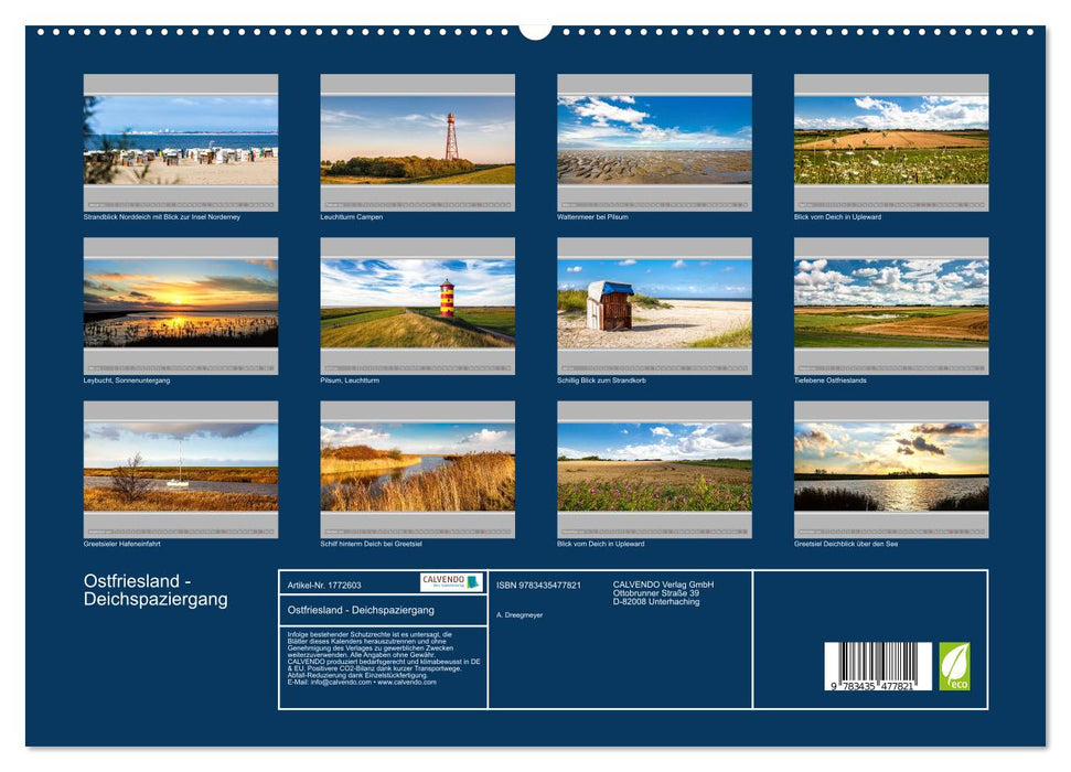 Ostfriesland - Deichspaziergang (CALVENDO Premium Wandkalender 2025)