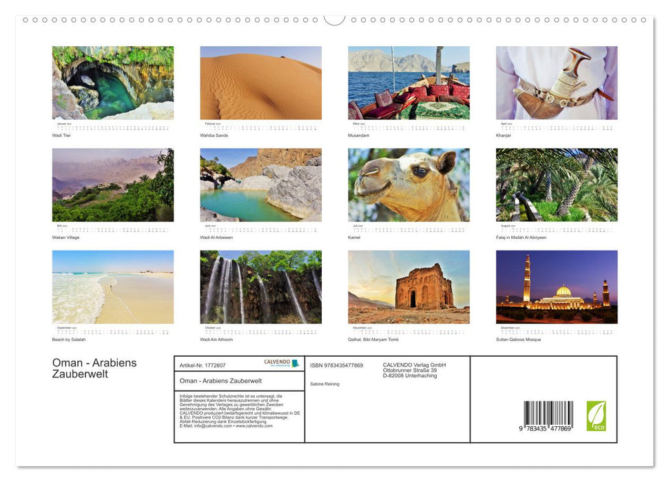 Oman - Arabiens Zauberwelt (CALVENDO Premium Wandkalender 2025)