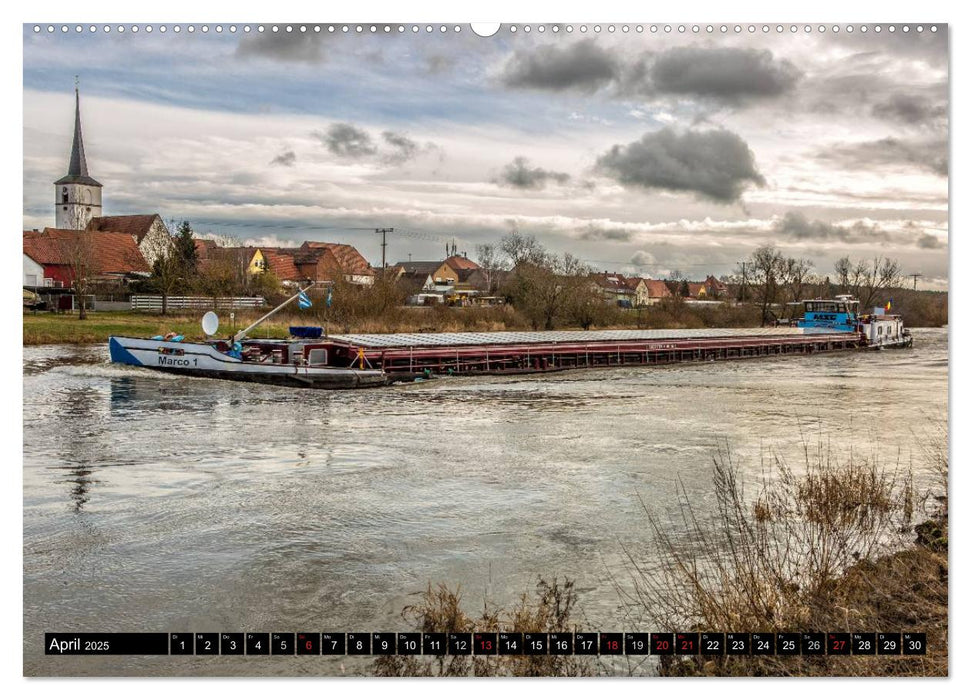 Schiffe auf dem Main - Wasserstraße Main (CALVENDO Premium Wandkalender 2025)