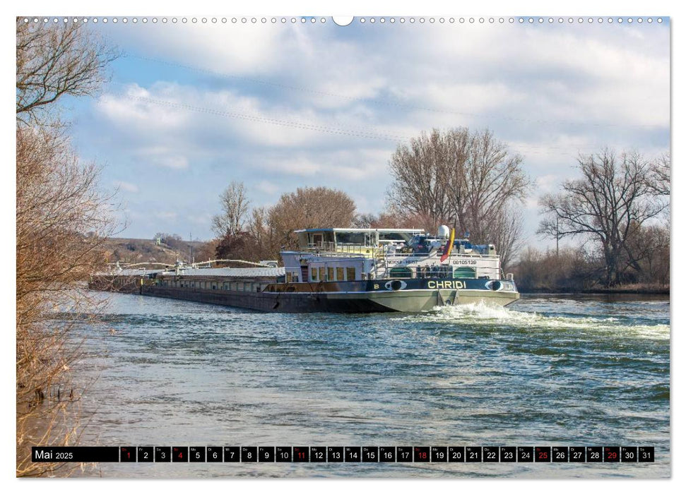 Schiffe auf dem Main - Wasserstraße Main (CALVENDO Premium Wandkalender 2025)