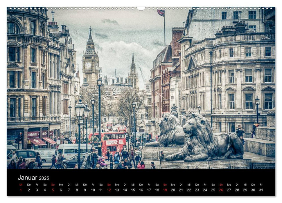 London an der Themse (CALVENDO Premium Wandkalender 2025)