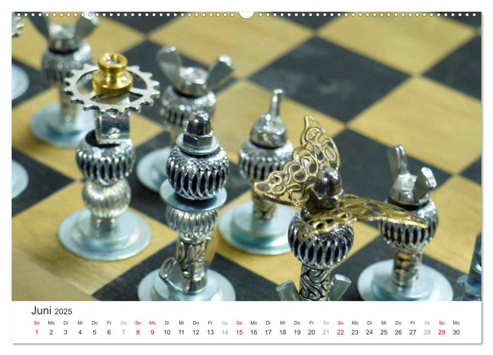 Schach 2025. Impressionen von Figuren und Spielen (CALVENDO Premium Wandkalender 2025)