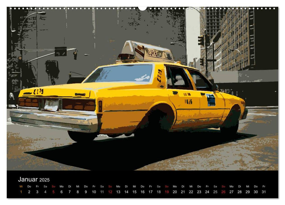 New York Classic Cabs (CALVENDO Premium Wandkalender 2025)