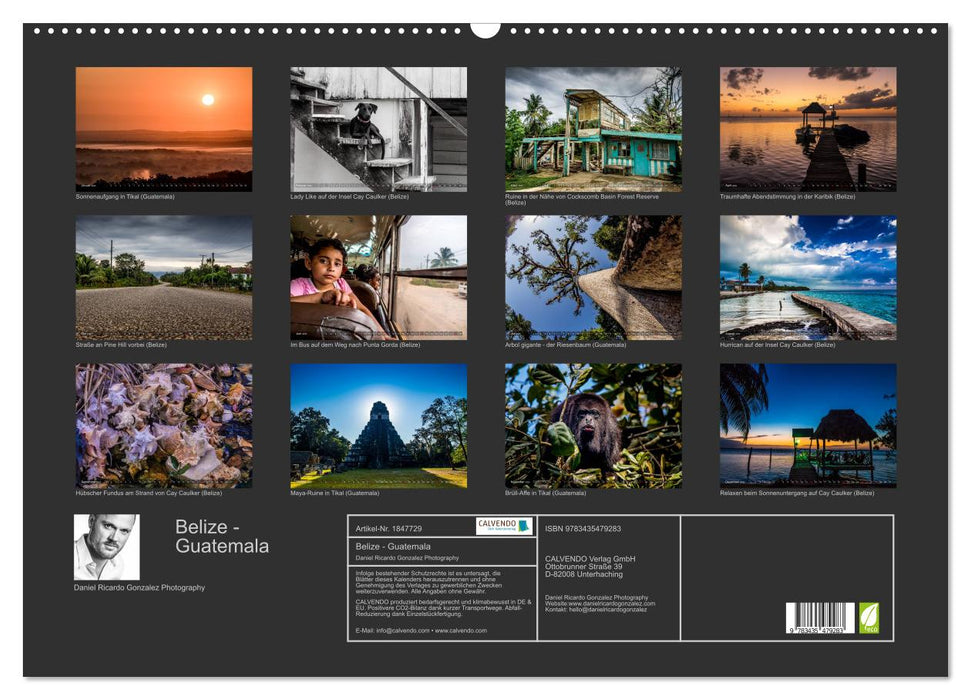 Belize - Guatemala (CALVENDO Wandkalender 2025)