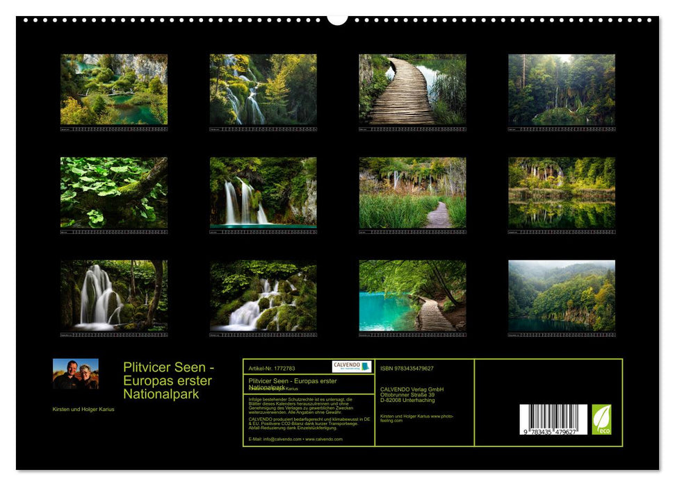 Plitvicer Seen - Europas erster Nationalpark (CALVENDO Premium Wandkalender 2025)