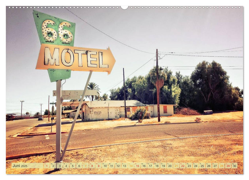 Nostalgie auf 2451 Meilen - Route 66 (CALVENDO Wandkalender 2025)