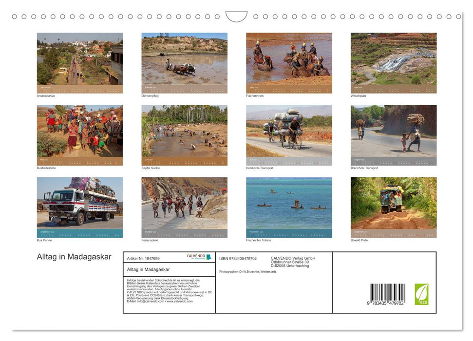 Alltag in Madagaskar (CALVENDO Wandkalender 2025)