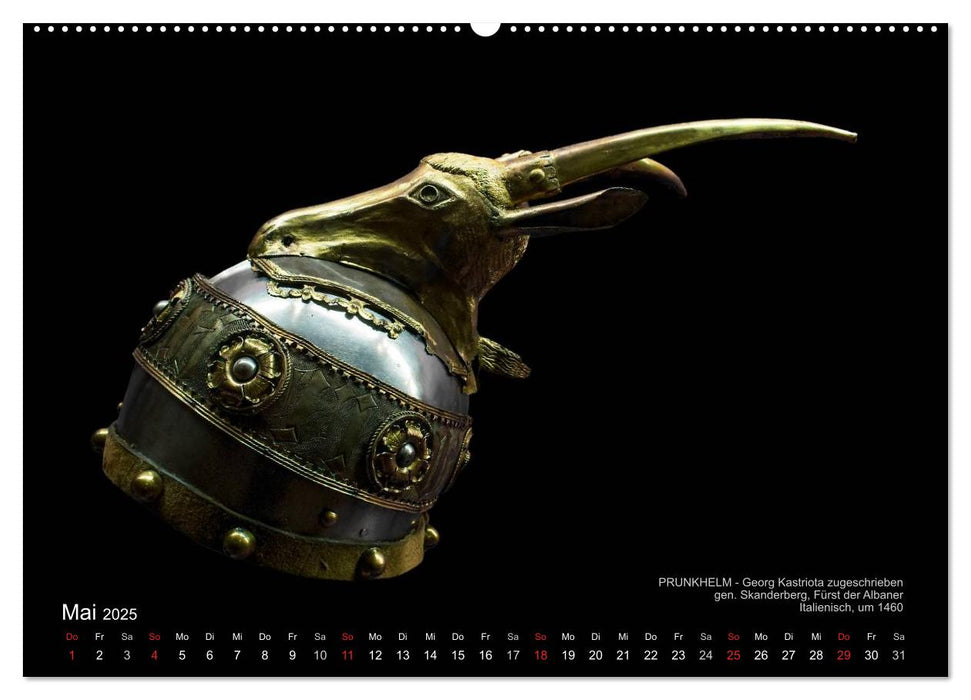 Historische Rüstungen und Waffen (CALVENDO Wandkalender 2025)