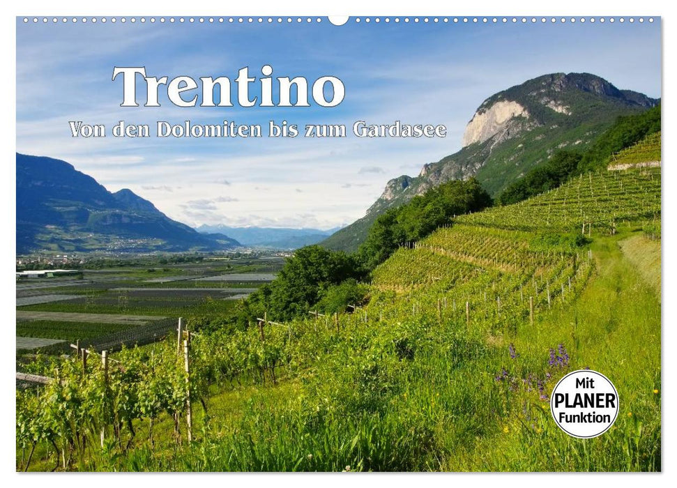 Trentino - Von den Dolomiten bis zum Gardasee (CALVENDO Wandkalender 2025)