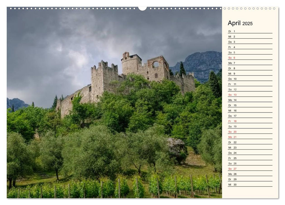 Trentino - Von den Dolomiten bis zum Gardasee (CALVENDO Wandkalender 2025)