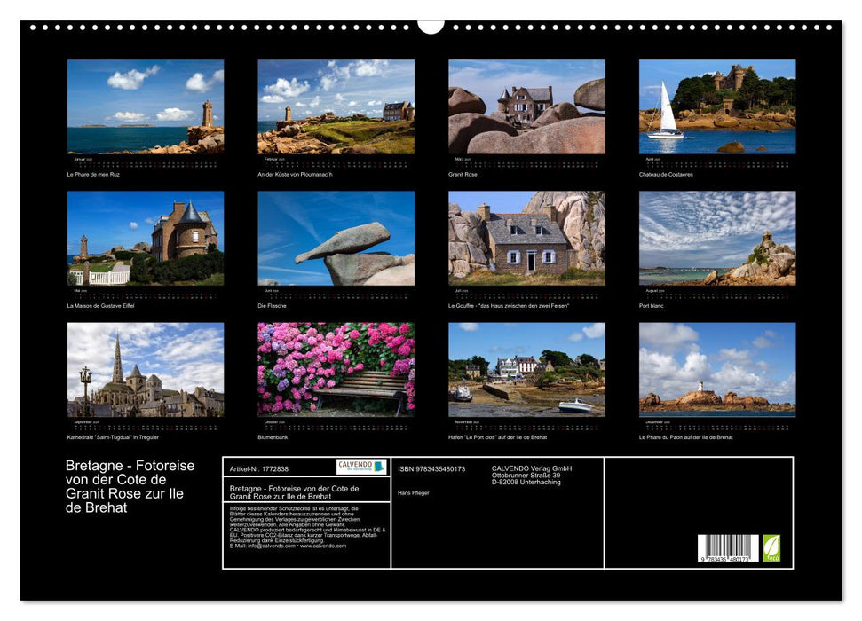 Bretagne - Fotoreise von der Cote de Granit Rose zur Ile de Brehat (CALVENDO Wandkalender 2025)