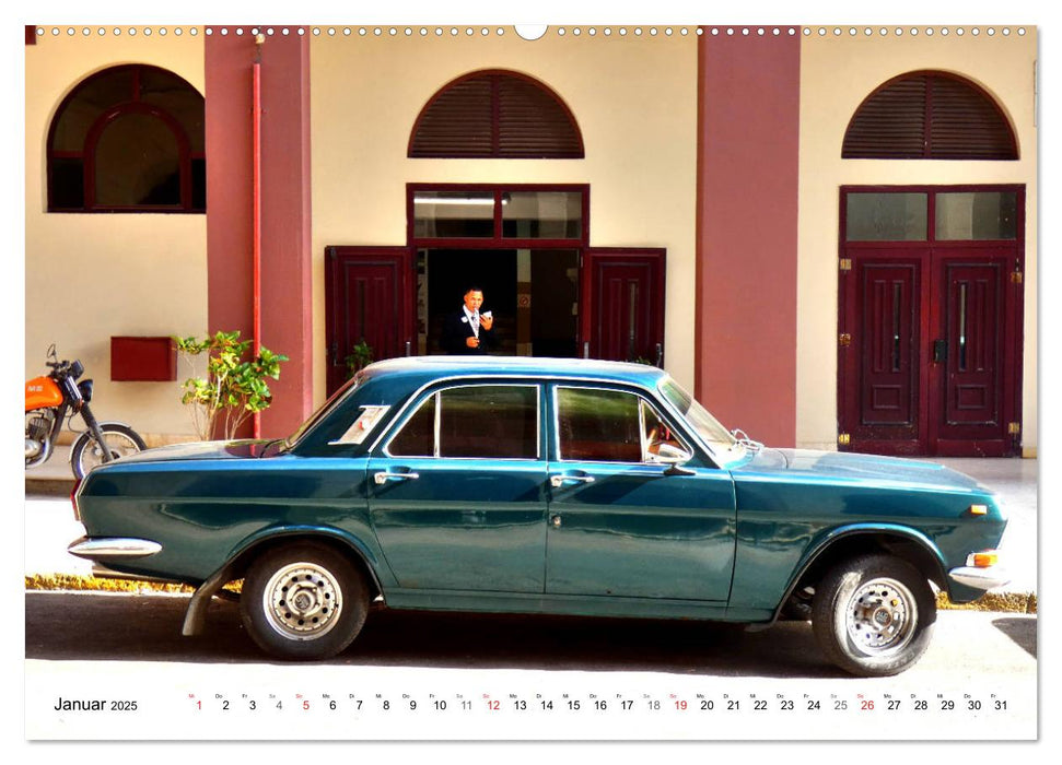 Auto-Legende Wolga - Ein Oldtimer aus der UdSSR auf Kuba (CALVENDO Premium Wandkalender 2025)