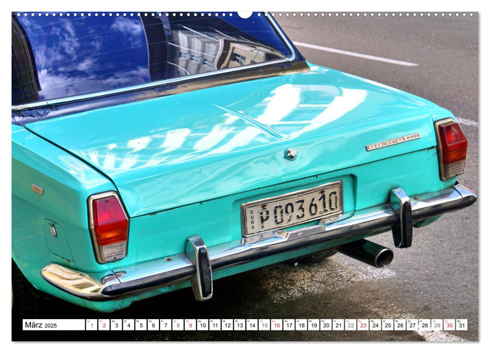 Auto-Legende Wolga - Ein Oldtimer aus der UdSSR auf Kuba (CALVENDO Premium Wandkalender 2025)