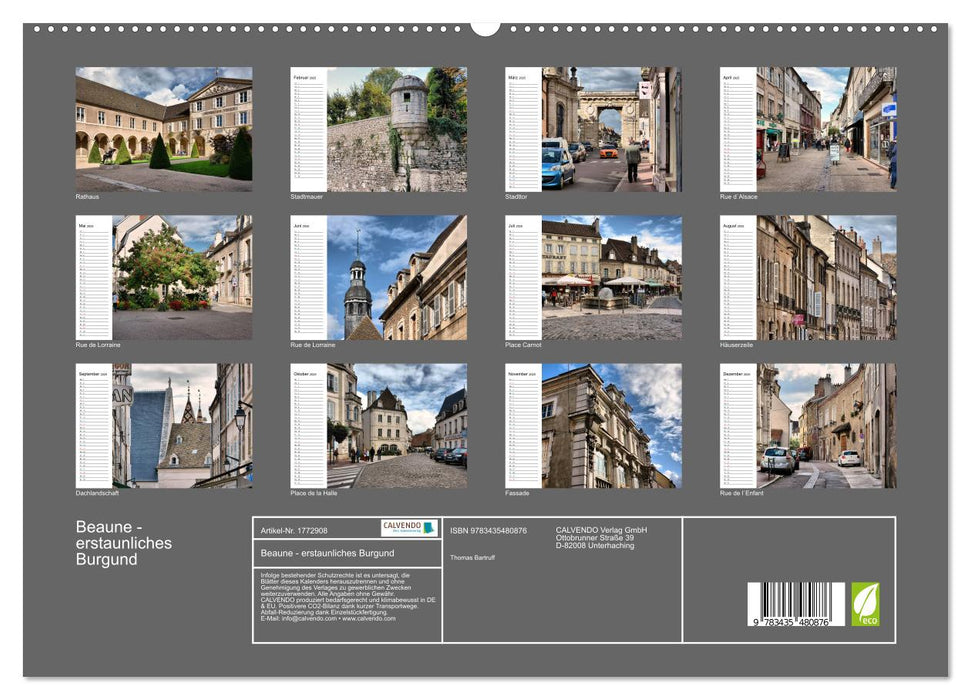 Beaune - erstaunliches Burgund (CALVENDO Premium Wandkalender 2025)