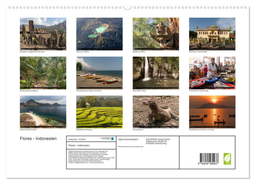 Flores - Indonesien (CALVENDO Premium Wandkalender 2025)