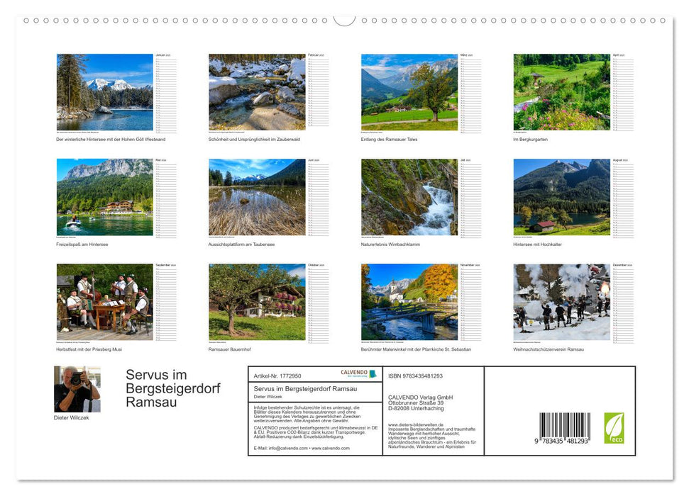 Servus im Bergsteigerdorf Ramsau (CALVENDO Premium Wandkalender 2025)