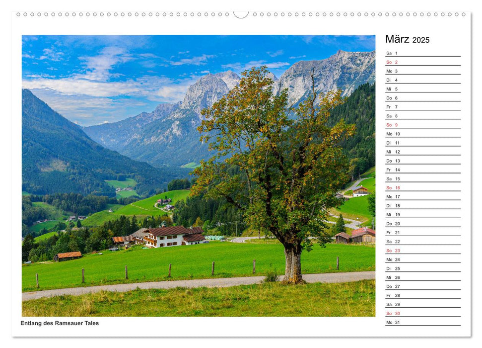 Servus im Bergsteigerdorf Ramsau (CALVENDO Premium Wandkalender 2025)