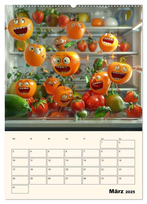 Nachts im Kühlschrank (CALVENDO Wandkalender 2025)