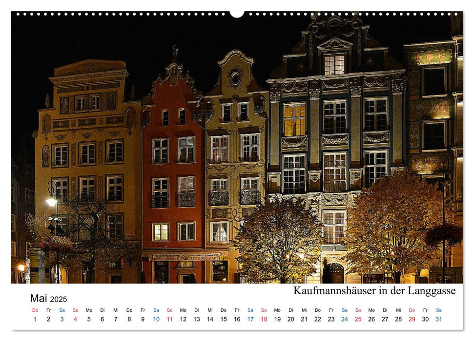 Das alte Danzig - Ein Stadtbummel am Abend (CALVENDO Premium Wandkalender 2025)