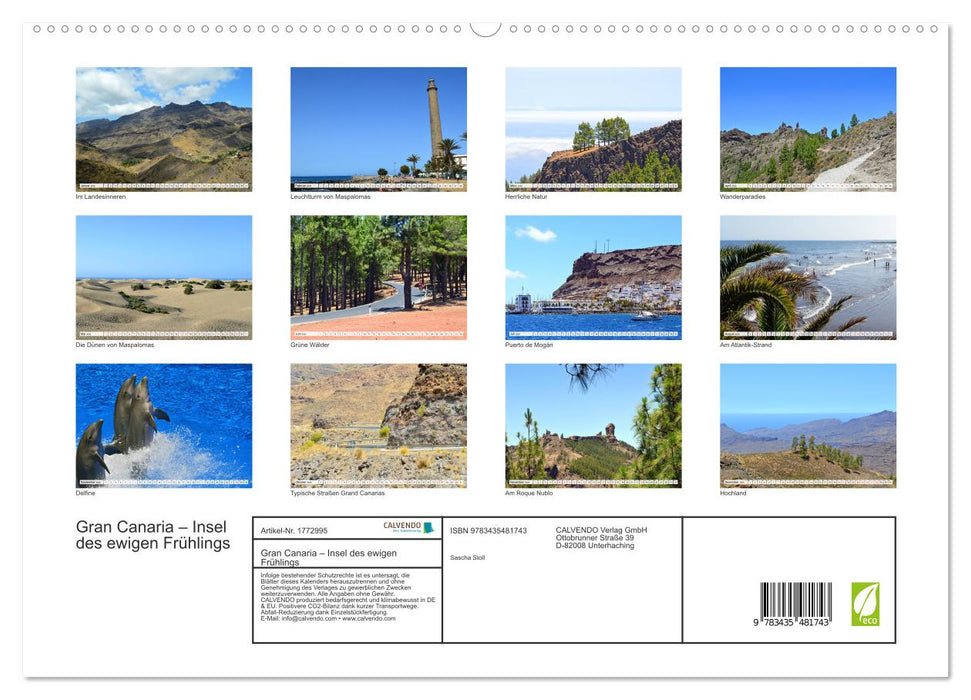 Gran Canaria – Insel des ewigen Frühlings (CALVENDO Premium Wandkalender 2025)