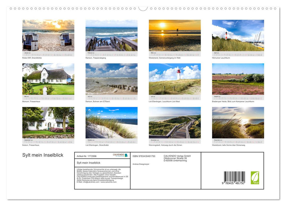 Sylt mein Inselblick (CALVENDO Premium Wandkalender 2025)