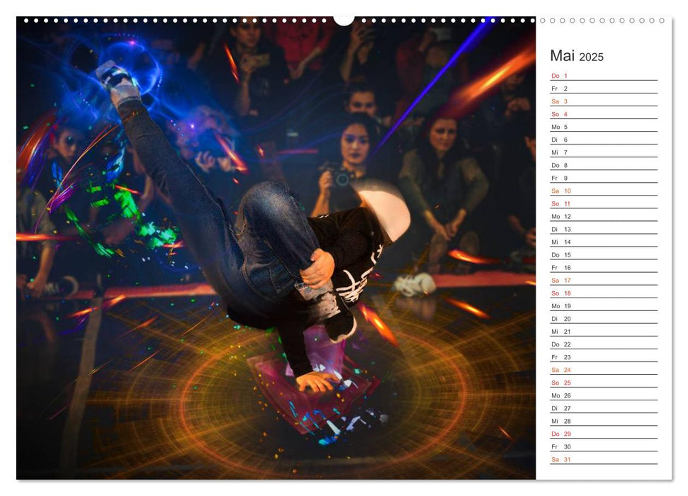 Break Dance B-boys & B-girls (CALVENDO Premium Wandkalender 2025)