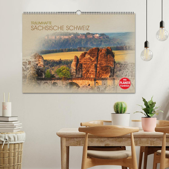 Traumhafte Sächsische Schweiz (CALVENDO Wandkalender 2025)