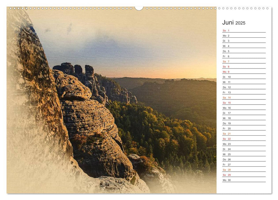 Traumhafte Sächsische Schweiz (CALVENDO Wandkalender 2025)